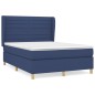 vidaXL Boxspringbett mit Matratze Blau 140x200 cm Stoff vidaXL Boxspringbett mit Matratze Blau 140x200 cm Stoff