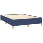 vidaXL Boxspringbett mit Matratze Blau 140x200 cm Stoff vidaXL Boxspringbett mit Matratze Blau 140x200 cm Stoff