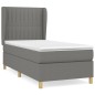 vidaXL Boxspringbett mit Matratze Dunkelgrau 90x200 cm Stoff vidaXL Boxspringbett mit Matratze Dunkelgrau 90x200 cm Stoff