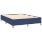 vidaXL Boxspringbett mit Matratze Blau 140x190 cm Stoff vidaXL Boxspringbett mit Matratze Blau 140x190 cm Stoff