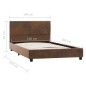 vidaXL Bettgestell Braun Wildleder-Optik 100x200 cm vidaXL Bettgestell Braun Wildleder-Optik 100x200 cm