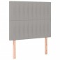 vidaXL Boxspringbett mit Matratze Hellgrau 90x200 cm Stoff vidaXL Boxspringbett mit Matratze Hellgrau 90x200 cm Stoff