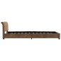 Bettgestell Braun Wildleder-Optik 100 x 200 cm Bettgestell Braun Wildleder-Optik 100 x 200 cm