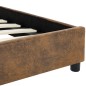 Bettgestell Braun Wildleder-Optik 100 x 200 cm Bettgestell Braun Wildleder-Optik 100 x 200 cm