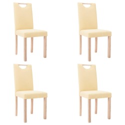 Esszimmerstühle 4 Stk. Creme Stoff