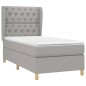 vidaXL Boxspringbett mit Matratze Hellgrau 80x200 cm Stoff vidaXL Boxspringbett mit Matratze Hellgrau 80x200 cm Stoff