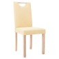 Esszimmerstühle 4 Stk. Creme Stoff Esszimmerstühle 4 Stk. Creme Stoff