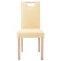 Esszimmerstühle 4 Stk. Creme Stoff Esszimmerstühle 4 Stk. Creme Stoff