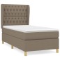 vidaXL Boxspringbett mit Matratze Taupe 90x200 cm Stoff vidaXL Boxspringbett mit Matratze Taupe 90x200 cm Stoff