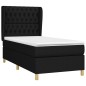 vidaXL Boxspringbett mit Matratze Schwarz 100x200 cm Stoff vidaXL Boxspringbett mit Matratze Schwarz 100x200 cm Stoff