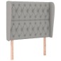 vidaXL Boxspringbett mit Matratze Hellgrau 90x190 cm Stoff vidaXL Boxspringbett mit Matratze Hellgrau 90x190 cm Stoff