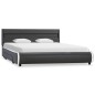 Bettgestell mit LED Anthrazit Kunstleder 160×200 cm Bettgestell mit LED Anthrazit Kunstleder 160×200 cm