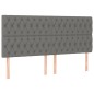 vidaXL Boxspringbett mit Matratze Dunkelgrau 200x200 cm Stoff vidaXL Boxspringbett mit Matratze Dunkelgrau 200x200 cm Stoff