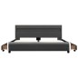 Bettgestell mit LED Anthrazit Kunstleder 160×200 cm Bettgestell mit LED Anthrazit Kunstleder 160×200 cm