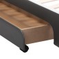Bettgestell mit LED Anthrazit Kunstleder 160×200 cm Bettgestell mit LED Anthrazit Kunstleder 160×200 cm