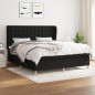 vidaXL Boxspringbett mit Matratze Schwarz 180x200 cm Stoff vidaXL Boxspringbett mit Matratze Schwarz 180x200 cm Stoff