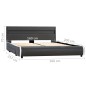 Bettgestell mit LED Anthrazit Kunstleder 160×200 cm Bettgestell mit LED Anthrazit Kunstleder 160×200 cm