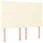 vidaXL Boxspringbett mit Matratze Creme 140x200 cm Kunstleder vidaXL Boxspringbett mit Matratze Creme 140x200 cm Kunstleder