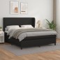 vidaXL Boxspringbett mit Matratze Schwarz 180x200 cm Kunstleder vidaXL Boxspringbett mit Matratze Schwarz 180x200 cm Kunstleder