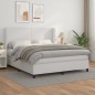 vidaXL Boxspringbett mit Matratze Weiß 180x200 cm Kunstleder vidaXL Boxspringbett mit Matratze Weiß 180x200 cm Kunstleder