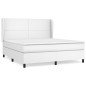 vidaXL Boxspringbett mit Matratze Weiß 180x200 cm Kunstleder vidaXL Boxspringbett mit Matratze Weiß 180x200 cm Kunstleder