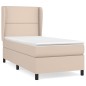 vidaXL Boxspringbett Matratze Cappuccino-Braun 100x200cm Kunstleder vidaXL Boxspringbett Matratze Cappuccino-Braun 100x200cm Kunstleder