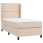 vidaXL Boxspringbett Matratze Cappuccino-Braun 100x200cm Kunstleder vidaXL Boxspringbett Matratze Cappuccino-Braun 100x200cm Kunstleder