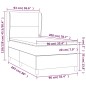 vidaXL Boxspringbett mit Matratze Schwarz 90x200 cm Kunstleder vidaXL Boxspringbett mit Matratze Schwarz 90x200 cm Kunstleder