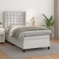 vidaXL Boxspringbett mit Matratze Weiß 100x200 cm Kunstleder vidaXL Boxspringbett mit Matratze Weiß 100x200 cm Kunstleder