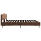 Bettgestell Braun Wildleder-Optik 180x200 cm Bettgestell Braun Wildleder-Optik 180x200 cm