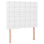 vidaXL Boxspringbett mit Matratze Weiß 100x200 cm Kunstleder vidaXL Boxspringbett mit Matratze Weiß 100x200 cm Kunstleder