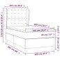 vidaXL Boxspringbett mit Matratze Weiß 100x200 cm Kunstleder vidaXL Boxspringbett mit Matratze Weiß 100x200 cm Kunstleder