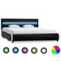 vidaXL Bettgestell mit LED Schwarz Kunstleder 140×200 cm vidaXL Bettgestell mit LED Schwarz Kunstleder 140×200 cm