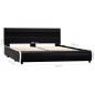 vidaXL Bettgestell mit LED Schwarz Kunstleder 140×200 cm vidaXL Bettgestell mit LED Schwarz Kunstleder 140×200 cm