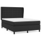 vidaXL Boxspringbett mit Matratze Schwarz 140x200 cm Kunstleder vidaXL Boxspringbett mit Matratze Schwarz 140x200 cm Kunstleder