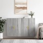Wandschränke 2 Stk. Grau Sonoma 69,5x34x90 cm Wandschränke 2 Stk. Grau Sonoma 69,5x34x90 cm
