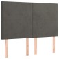 vidaXL Boxspringbett mit Matratze Dunkelgrau 140x190 cm Samt vidaXL Boxspringbett mit Matratze Dunkelgrau 140x190 cm Samt