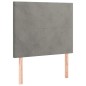 vidaXL Boxspringbett mit Matratze Hellgrau 100x200 cm Samt vidaXL Boxspringbett mit Matratze Hellgrau 100x200 cm Samt