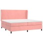 vidaXL Boxspringbett mit Matratze Rosa 200x200 cm Samt vidaXL Boxspringbett mit Matratze Rosa 200x200 cm Samt