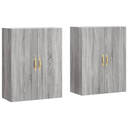 Wandschränke 2 Stk. Grau Sonoma 69,5x34x90 cm