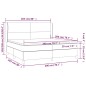 vidaXL Boxspringbett mit Matratze Hellgrau 200x200 cm Samt vidaXL Boxspringbett mit Matratze Hellgrau 200x200 cm Samt