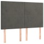 vidaXL Boxspringbett mit Matratze Dunkelgrau 140x200 cm Samt vidaXL Boxspringbett mit Matratze Dunkelgrau 140x200 cm Samt