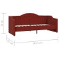 Tagesbett USB Weinrot Stoff 90x200 cm Tagesbett USB Weinrot Stoff 90x200 cm