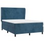 vidaXL Boxspringbett mit Matratze Dunkelblau 140x190 cm Samt vidaXL Boxspringbett mit Matratze Dunkelblau 140x190 cm Samt