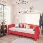 Tagesbett USB Weinrot Samt 90x200 cm Tagesbett USB Weinrot Samt 90x200 cm
