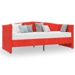 Tagesbett USB Weinrot Samt 90x200 cm