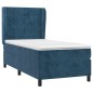 vidaXL Boxspringbett mit Matratze Dunkelblau 90x190 cm Samt vidaXL Boxspringbett mit Matratze Dunkelblau 90x190 cm Samt