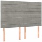 vidaXL Boxspringbett mit Matratze Hellgrau 140x200 cm Samt vidaXL Boxspringbett mit Matratze Hellgrau 140x200 cm Samt