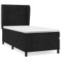 vidaXL Boxspringbett mit Matratze Schwarz 100x200 cm Samt vidaXL Boxspringbett mit Matratze Schwarz 100x200 cm Samt