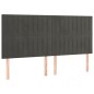 vidaXL Boxspringbett mit Matratze Dunkelgrau 160x200 cm Samt vidaXL Boxspringbett mit Matratze Dunkelgrau 160x200 cm Samt